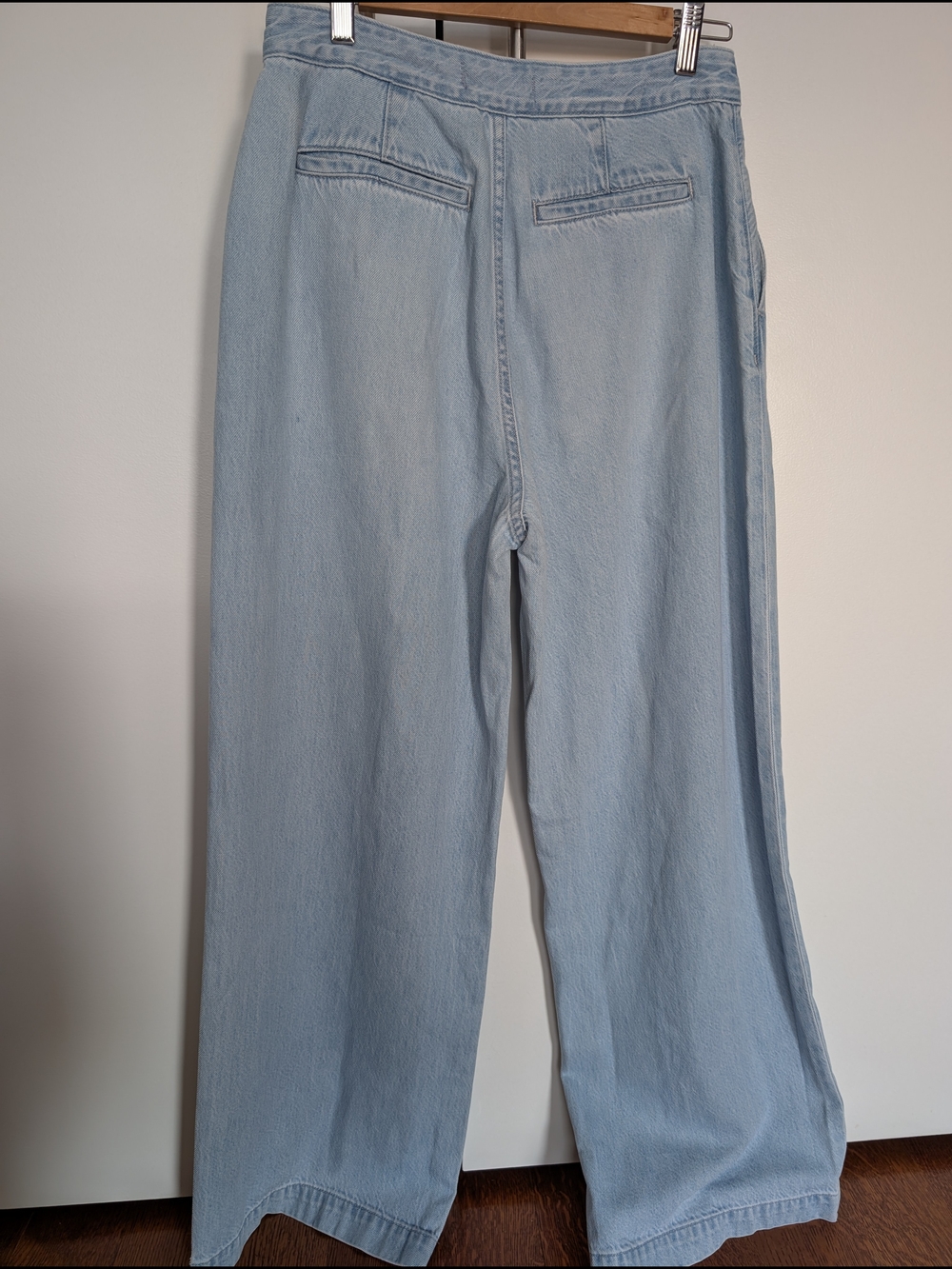 Madewell The Curvy Harlow Wide Leg Trouser Jeans - Light Blue W 26